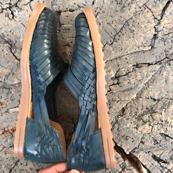 Caramba Harachi Leather Sandals in Midnight Blue - Picture 10 of 10